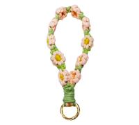 DHSBGWSX 1 llavero con diseño de margaritas rosas, llaveros con correa de muñeca trenzada, llavero para mujer (rosa), Rosa., Talla única