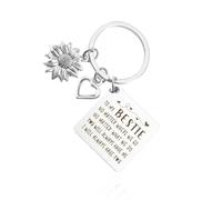 DHSBGWSX 1 llaveros para mujer, bonitos llaveros, llaveros de amistad, accesorios de acero inoxidable (plata), plata, Talla única