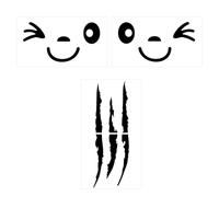 DHSBGWSX 1 par de pegatinas de emoticono para coche, 1 par de pegatinas para faros delanteros, pegatinas divertidas para coche, pegatinas para camiones, espejos retrovisores de coche