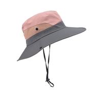 DHSBGWSX 1 sombrero de pescador a juego, sombrero de verano, sombrero de playa con ala ancha, sombrero ajustable para el sol, sombrero de senderismo para mujer, sombrero de protección solar para