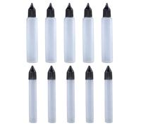 DHSBGWSX 10 Botellas cuentagotas con forma de bolígrafo de plástico con tapa - Botella vacía mini recipiente líquido