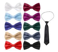 DHSBGWSX 10 Pajaritas Para Hombre, 1 Corbata, Pajarita Ajustable, Accesorios Formales Para Pajarita De Boda, Pajarita Multicolor, Pajarita A Juego Con Ropa