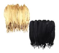 DHSBGWSX 100 plumas para manualidades, manualidades con plumas, decoración de plumas, se pueden utilizar para hacer accesorios de ropa, sombreros y decoración de muebles, etc.