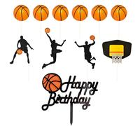 DHSBGWSX 11 piezas de decoración de baloncesto, decoración de tartas, decoración de pasteles, decoración de fiestas, multicolor, celebraciones, cumpleaños, etc