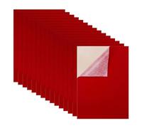 DHSBGWSX 15 pegatinas de terciopelo rojo, hojas de fieltro pegadas, pegatinas de terciopelo hechas a mano, pegatinas de flocado multiusos, pegatinas de tela de fieltro, adecuadas para joyeros y forros