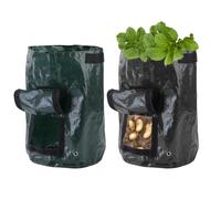 DHSBGWSX 2 bolsas para plantar plantas, patatas, bolsas de plantas vegetales, bolsas para plantas de verduras al aire libre, bolsas de plantación con cubiertas y asas