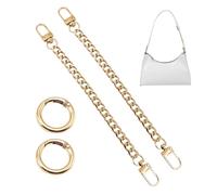 DHSBGWSX 2 cadenas de extensión de bolsillo con 2 cierres de resorte, cadena de metal para bolso de mano con hebilla giratoria de aleación, reemplazo de cadena de bolso, accesorios para bolsos