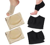 DHSBGWSX 2 calcetines de compresión plantar, almohadillas correctoras para calcetines mediatarso, correas de soporte para arco del pie, banda para fascitis plantar, almohadilla para el pie para