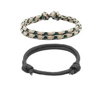 DHSBGWSX 2 Cordones Trenzados, Pulsera de Paracord Ajustable y Multifunción, Simple y Moderna, para Camping y Montañismo, Nailon