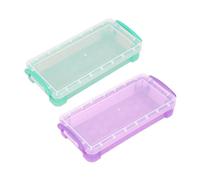 DHSBGWSX 2 estuches transparentes apilables para lápices de acuarela, caja de almacenamiento multifuncional, estuche grande visible