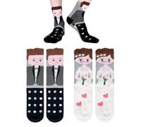 DHSBGWSX 2 Pares de Calcetines de Boda Para Hombres y Mujeres, Lindos Para Parejas, Regalos Divertidos Para Recién Casados, Para Novia y Novio