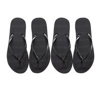 DHSBGWSX 2 pares de chanclas para mujer, chanclas de playa y ducha, negras