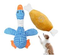 DHSBGWSX 2 Piezas De Juguetes De Peluche para Mascotas, Juguetes Chirriantes, Juguetes para Mascotas Resistentes A Masticar, Juguetes para La Dentición De Perros, Juguetes Interactivos para Perros