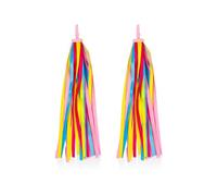 DHSBGWSX 2 piezas de serpentinas para bicicleta para niños, borlas para manillar de bicicleta, accesorios para el mango, coloridas borlas decorativas, cintas de bicicleta