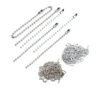 DHSBGWSX 200 Colgantes de Cadena de Bolas, Cadena de Cuentas de 10 cm (Wit)