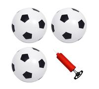 DHSBGWSX 3 piezas de fútbol inflable, 1 bomba, mini fútbol ligero, fútbol inflable, fútbol deportivo infantil, regalo de fútbol para niños, adecuado para interiores y exteriores