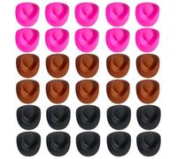 DHSBGWSX 30 Mini Sombreros de Vaquero Occidental - Decorativos para Muñecas, Jazz y Fiestas - Accesorios de Manualidades