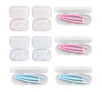 DHSBGWSX 4 Piezas De Removedores De Lentes De Contacto, 4 Piezas De Cajas De Lentes De Contacto, Clips Y Varillas Portátiles, Compañero para Lentes De Contacto