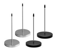 DHSBGWSX 4 soportes para recibos de escritorio, acero inoxidable, clavos redondos y rectos, restaurante y oficina, color plateado y negro