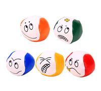 DHSBGWSX 5 pelotas de malabarismo, pequeñas bolsas redondas con bonitos patrones, pelotas de malabares adecuadas para principiantes, pelotas de saco de arena rellenas, bolsillos redondos para