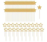 DHSBGWSX 50 Piezas De Inserciones De Estrella De Cinco Puntas, 20 Piezas De Inserciones De Estrella Hueca, Decoraciones De Pastel De Estrella, Inserciones De Pastel De Decoración De Fiesta