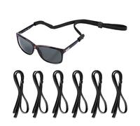 DHSBGWSX 6 Cordones Negros Para Gafas, Nailon Ajustable Antideslizante Para Gafas Deportivas, de Sol y de Lectura, 68 cm
