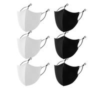 DHSBGWSX 6 máscaras de protección solar, máscaras reutilizables, máscaras ajustables, máscaras faciales transpirables de moda, cubiertas antipolvo para exteriores para hombres y mujeres