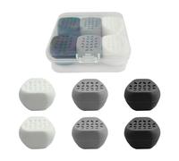 DHSBGWSX 6 unidades de mentón, 1 caja de almacenamiento, entrenador de mandíbula para hombres, facial, boca y mandíbula, entrenamiento para masticar, gris, blanco, negro