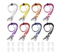 DHSBGWSX 8 Cuerdas Para Gafas, 10 Pares De Almohadillas Para La Nariz, Cadenas Para Gafas De Colores, Cuerdas Para Gafas Antideslizantes, Cuerdas Fijas Multiusos