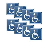 DHSBGWSX 8 pegatinas para coche con discapacitados, adhesivos resistentes al agua para ventanas laterales, señales de paso sin barreras, adecuadas para sillas de ruedas