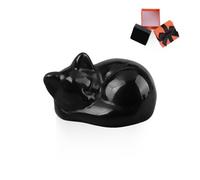 DHSBGWSX Adorno Negro de Gato Con Caja de Regalo - Decoración Para Hogar, Oficina y Habitaciones - Regalo Para Amantes de Los Gatos