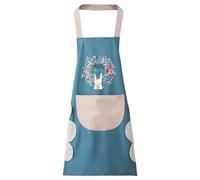 DHSBGWSX Delantal De Mujer Con Bolsillos, Impermeable De Cocina Para Hombre (Azul)