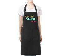 DHSBGWSX Delantal Negro Sin Mangas Con Bolsillo, Impermeable, Ajustable, Con Cuello Halter - Accesorio De Cocina y Parrilla