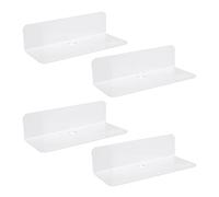 DHSBGWSX Estante de pared acrílico de 4 piezas, estante de pared moderno sin perforación