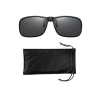 DHSBGWSX Gafas de Sol Con Clip y Bolsa de Almacenamiento - Accesorios Para Gafas Sin Borde, Polarizadas (Negro)