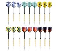 DHSBGWSX Juego de 18 dardos de cobre, con punta de acero, dardos de metal, dardos de metal, dardos multicolores, para principiantes, profesionales