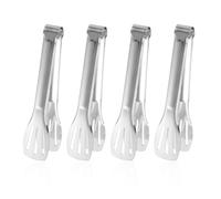 DHSBGWSX - Juego de 4 pinzas para alimentos de acero inoxidable, accesorios de cocina para barbacoa, buffet, ensalada