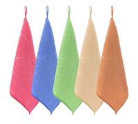 DHSBGWSX Juego de 5 piezas Toallas cuadradas en relieve, Toallas para niños estampadas, Toallas cuadradas impresas, Toallas de limpieza, Paños de cocina, Toallas cuadradas multiusos