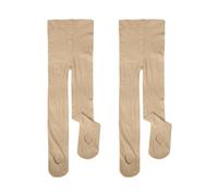 DHSBGWSX Medias de Ballet de 2 Piezas, Calcetines para Niñas, Mallas Con Agujeros, Ropa de Baile Elástica, Color Carne, Talla Única