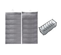 DHSBGWSX Organizador con 30 Compartimentos y Bolsa de Almacenamiento para Ropa Interior con 7 Compartimentos - Colgante para Guardarropa
