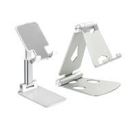 DHSBGWSX Soporte plegable de 2 piezas, soporte portátil, soporte de aleación de aluminio, soporte de mesa, soporte para teléfono móvil, soporte para tableta