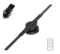 DHsdlpLU Pantalla holográfica Inteligente con Ventilador holográfico LED 3D para Publicidad, con Bluetooth y aplicación, LED 1010RGB HD, 352 Cuentas LED de resolución