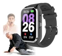 DHsdlpLU Reloj Emergencia Ancianos Mayores Localizador GPS Adultos SOS con Monitor De Frecuencia Cardíaca/Presión Arterial, Configuración para 15 Miembros
