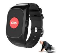 DHsdlpLU Reloj Emergencia GPS Ancianos Inteligente Localización, Vibración Y Sonido Recordatorios Duales Regalo Ideal para Se Configura para 15 Miembros Buttons