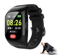 DHsdlpLU Reloj Emergencia GPS Ancianos Inteligente Localización, Vibración Y Sonido Recordatorios Duales Regalo Ideal para Se Configura para 15 Miembros Screen