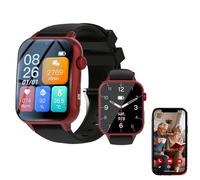 DHsdlpLU Reloj Localizador GPS Personas Mayores para Personas Mayores con Reloj Inteligente con detección de caídas, localización, vibración y Sonido, recordatorio Dual Red