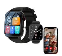 DHsdlpLU Reloj Localizador GPS Personas Mayores para Personas Mayores con Reloj Inteligente con detección de caídas, localización, vibración y Sonido, recordatorio Dual Black