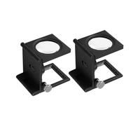 DHSKFUA 2pcs Lupa de Lupa 10x: Lupa de Metal portátil de Escritorio Lupa de Costura para Lupa de Joyas ópticas de joyería de Textiles Monedas de Moneda Progress
