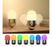 DHSKFUA Lámpara recargable RGB multicolor, lámpara de noche portátil USB con 10 modos, luz nocturna de mesa para bebé, guardería, habitación infantil, camping y más Progress