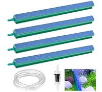 DHSWNNG 4 Piezas Bomba Aire Acuario 30cm Barra de Piedra de Oxígeno con Válvula Antirretorno Manguera Aire Tira Burbujas Difusor para Acuarios Domésticos